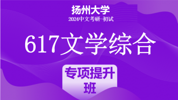 2024年扬州大学617文学综合考研辅导课程|专项强化提升班