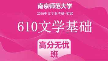 2025年南京师范大学中文考研610文学基础|高分无忧班